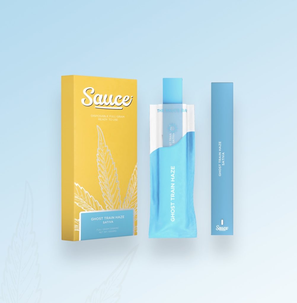 Sauce Bar Ghost Train Haze Live Resin Sativa Disposable 1 Gram