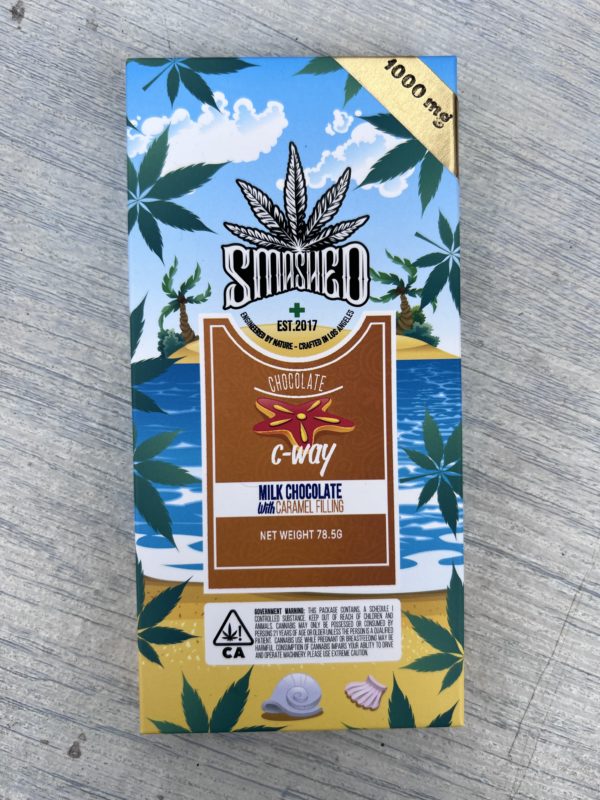 Milk Choclate Bar - C-Way - Milk Chocolate W/ Milk Chocolate /Caramel Filling 1000MG