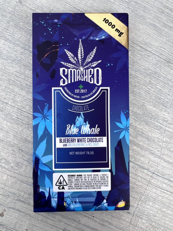 Smashed  - Blue Whale - Blueberry White chocolate 1000mg