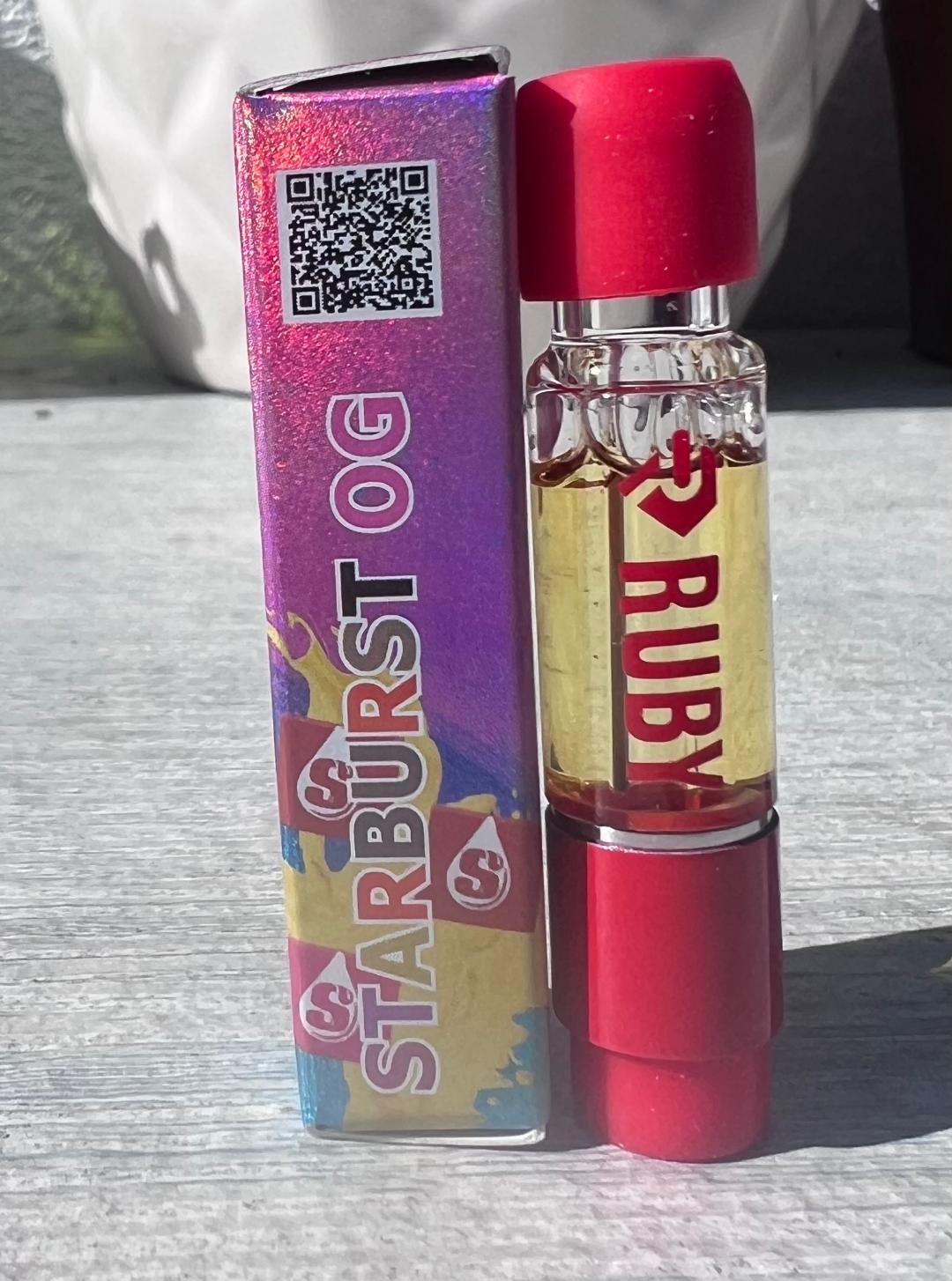 Ruby - All Glass - Starburst OG - Hybrid - Cartridge - Thin Air Nursery