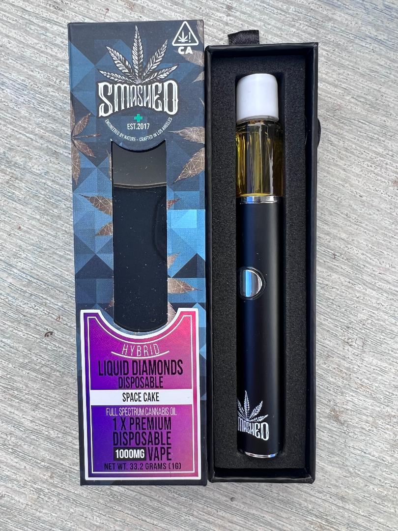 Smashed Liquid Diamonds Disposable - Space Cake - 1Gram - Hybrid - Thin ...