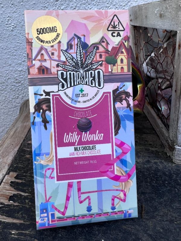 Smashed - Willy Wonka - Milk Chocolate With RichMilk Choclate - 5000mg