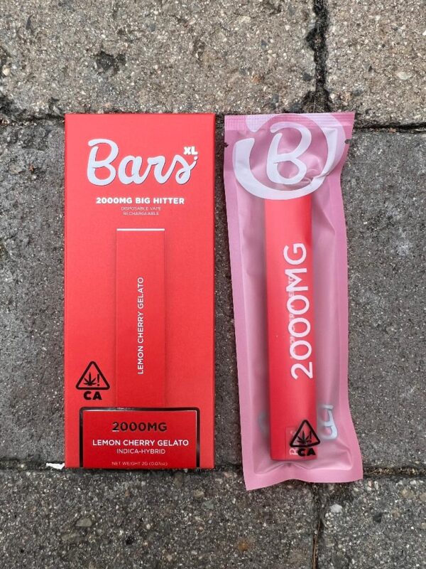 XL Bars - lemon Cherry Gelato - Indica/Hybrid - 2Gram