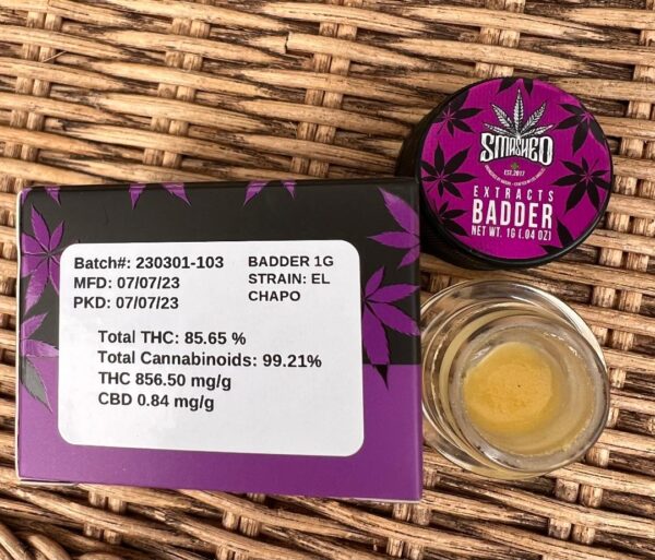 Smashed - El Chapo  - Badder - 1gram - Indica