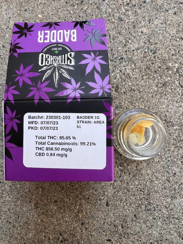 Smashed - Badder - Area 51 - Sativa - 1g