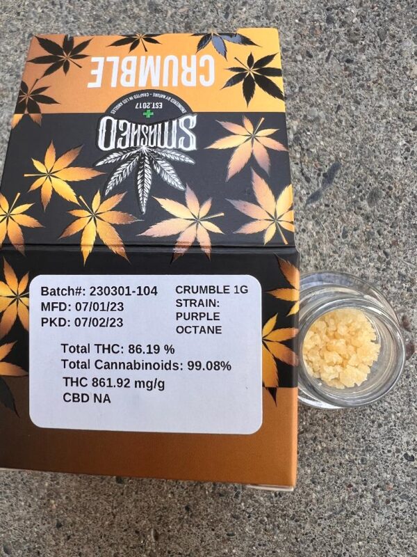 Smashed - Crumble - Purple Octane - Indica - 1g