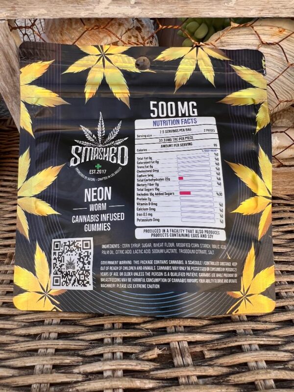 500mg Smashed Neon  Worms - Image 2
