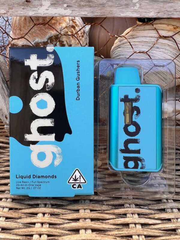Ghost Disposable - Durban Gushers - Liquid Diamonds Live Resin -  2Gram - Hybrid