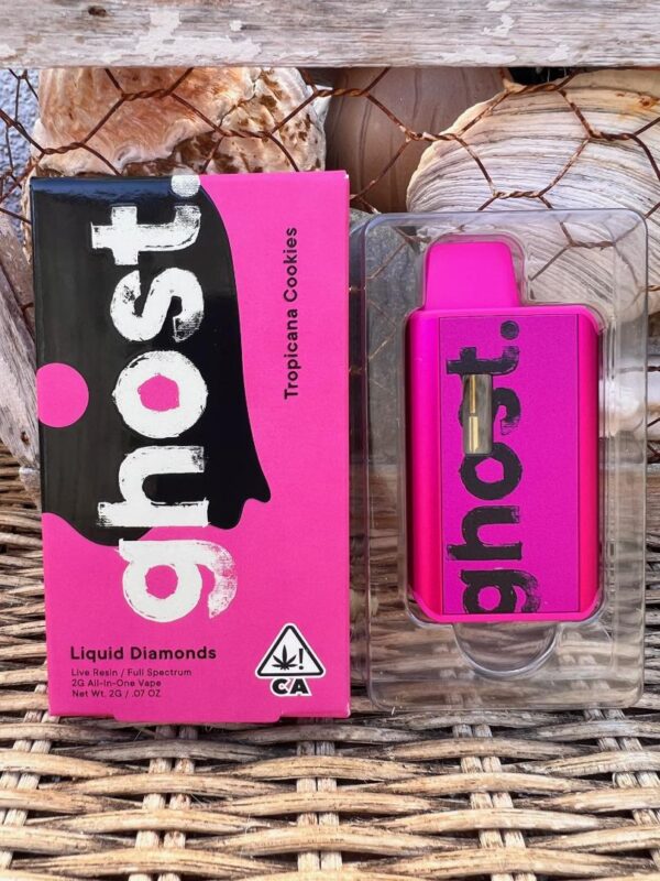 Ghost Disposable - Tropicana Cookies - Liquid Diamonds Live Resin -  2Gram - Sativa