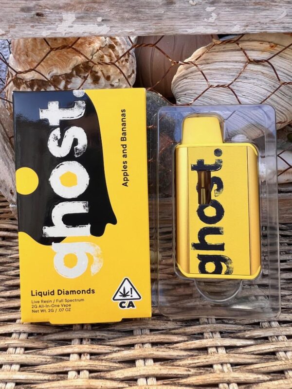 Ghost Disposable - Apples And Bananas - Liquid Diamonds Live Resin -  2Gram - Sativa