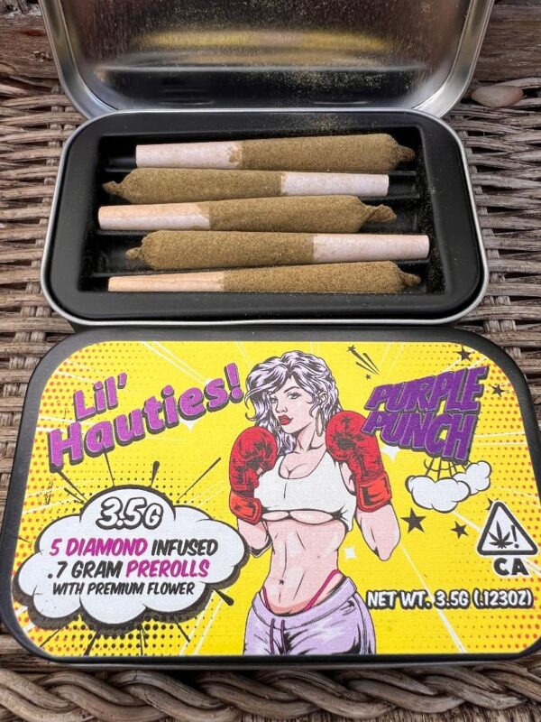 Haute Sauce - Lil Hauties - 5 Joints - Purple Punch- Indica- Diamond Infused