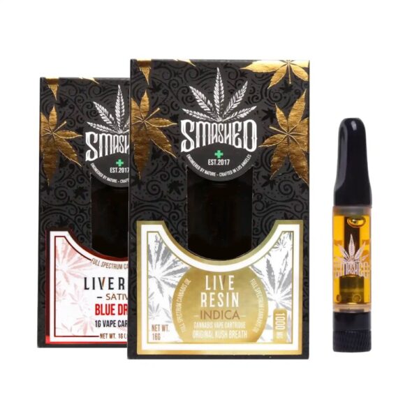 Smashed Cartridge Live Resin - 24K - Indica - 1g