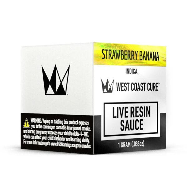 West Coast Cure - Strawberry Banana - Live Resin Sauce - 1gram -83.49% THC - Image 3