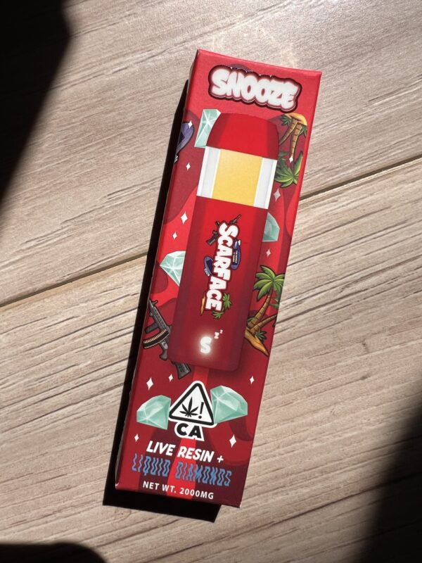 Snooze - Scarface - Live Resin+liquid Diamonds  - Indica - 2g Disposable