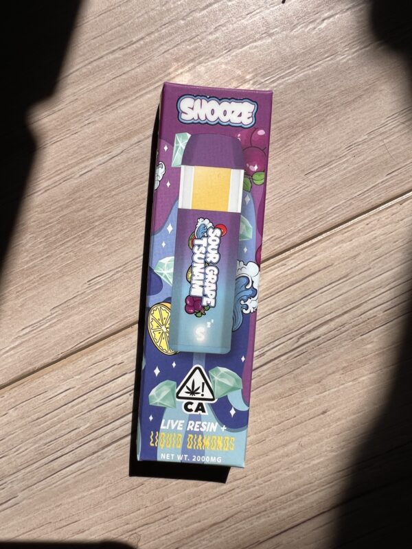 Snooze - Sour Grape Tsunami- Live Resin+Liquid Diamonds  - Hybrid - 2g Disposable