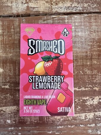 Smashed - Eighth Vape - Liquid Diamonds Live Resin - Strawberry Lemonade  - Sativa -  3.5G
