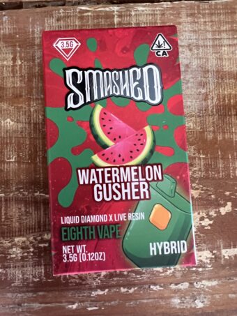 Smashed - Eighth Vape - Liquid Diamonds Live Resin - Watermelon Gusher  - Hybrid -  3.5G