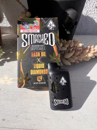 Smashed - Watermelon Kush 420 Special - Indica - Hash Oil x Liquid Diamond Disposable Vape -1gram