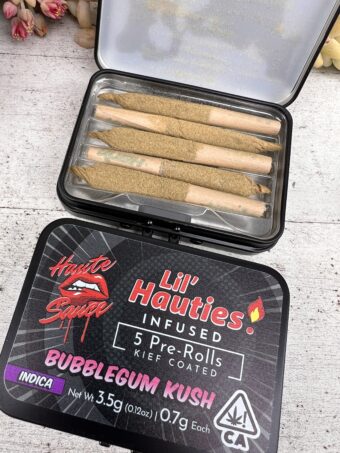 Haute Sauce - Lil Hauties - 5 Joints - Bubble Gum Kush - Hybrid - Diamond Infused