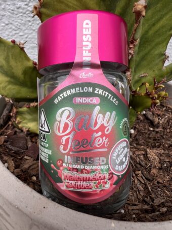 Baby Jeeter - Watermelon Zkittles - Indica - 5Baby Prerolls - Infused Liquid Diamonds/kief