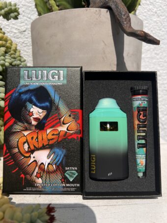 LUIGI  - Disposable -Twisted Cotton Mouth  - Sativa -  (Live Resin Liquid Diamonds) 2G+Pre-Roll