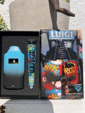 LUIGI  - Disposable - Apple Sin Rings - Hybrid (Live Resin Liquid Diamonds) 2G+Pre-Roll
