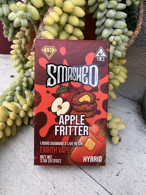 Smashed - Eighth Vape - Liquid Diamonds Live Resin - Apple Fritter  - Hybrid -  3.5G