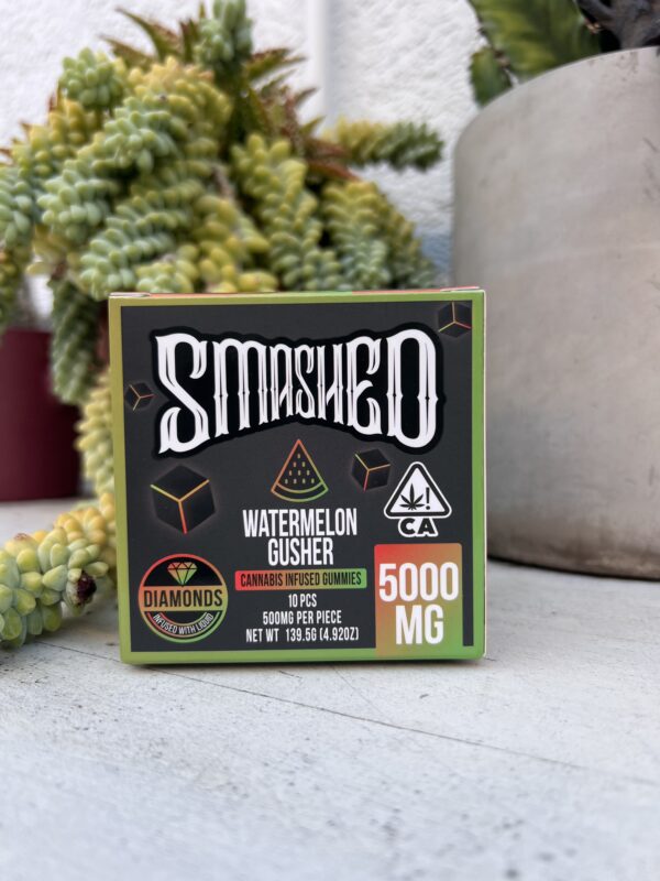 Smashed -Diamond Infused - Watermelon Gusher Cubes - 5000mg - Indica