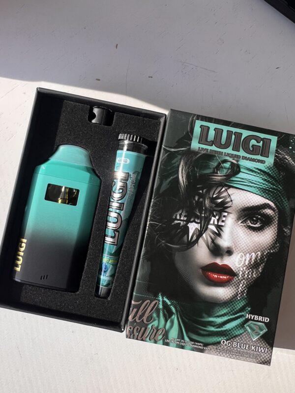 LUIGI  - Disposable - OG Blue Kiwi - Hybrid -  (Live Resin Liquid Diamonds) 2G+Pre-Roll