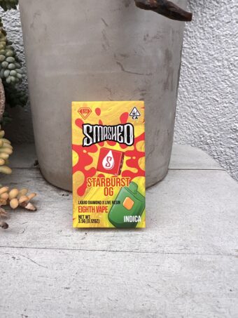 Smashed - Eighth Vape - Liquid Diamonds Live Resin - Starburst OG  - Indica -  3.5G