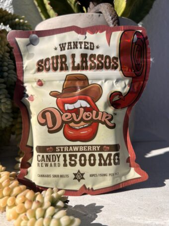 DevOur - Sour Lassos - Strawberry Sour Belts - 1500MG
