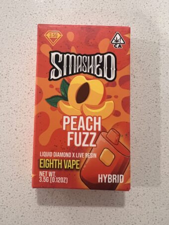 Smashed - Eighth Vape - Liquid Diamonds Live Resin - Peach Fuzz  - Hybrid -  3.5G