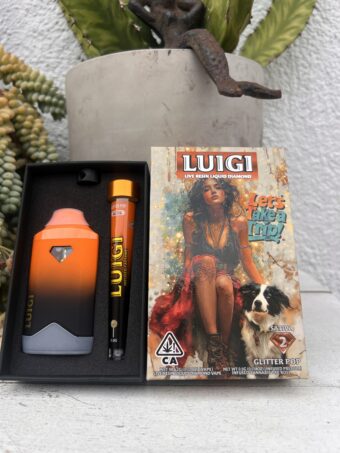 LUIGI  - Disposable - Glitter Pop - Sativa -  (Live Resin Liquid Diamonds) 2G+Pre-Roll