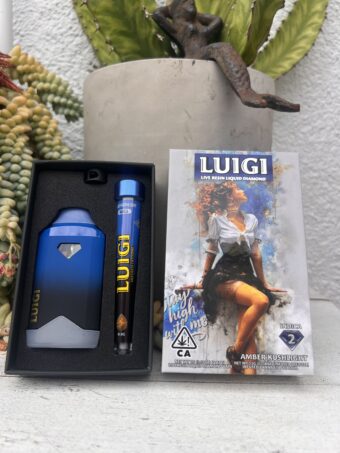 LUIGI  - Disposable - Amber Kushlight - Indica - (Live Resin Liquid Diamonds) 2G+Pre-Roll