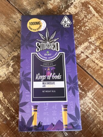 Smashed - King of Gods Chocolate bar w/ Almond Bites - 1000MG