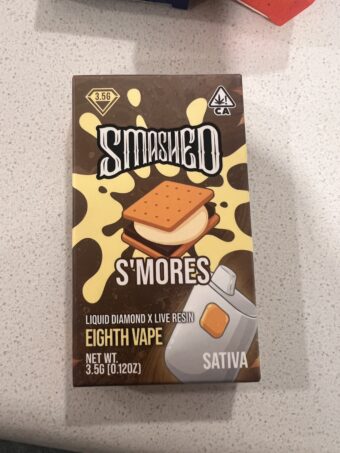 Smashed - Eighth Vape - Liquid Diamonds Live Resin - Smores  - Sativa -  3.5G