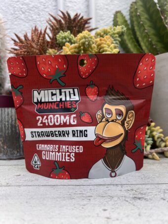 Strawberry Rings- Mighty Munchies - 2400mg